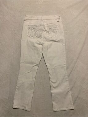 Diane Gilman White Slim Bootcut Jeans size 10